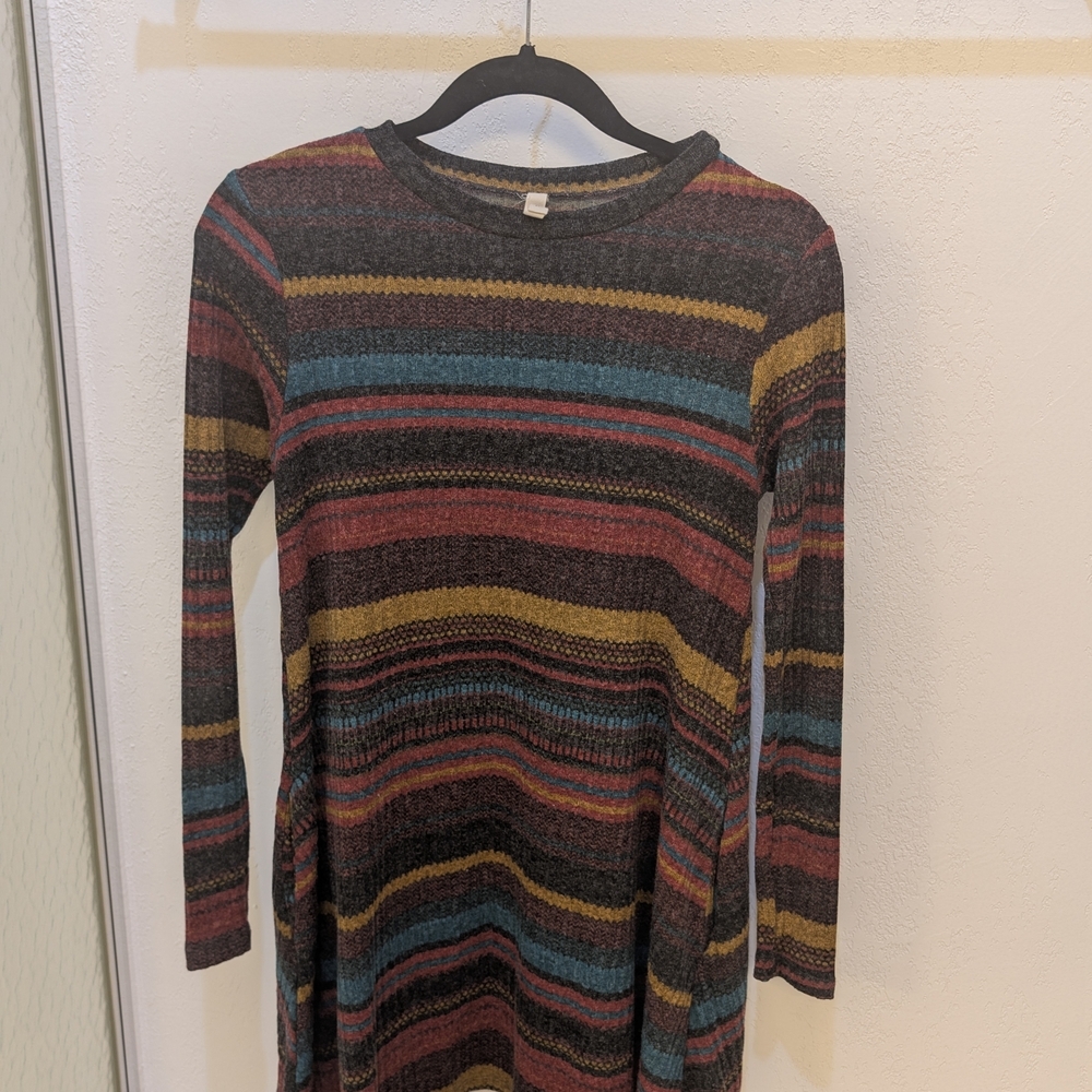 Striped Long Sleeve Dress